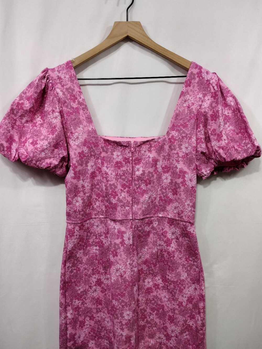 Trixxi Floral Puff-Sleeve Square-Neck Mini Dress Women's L Barbircore Cottagecor - Picture 6 of 8